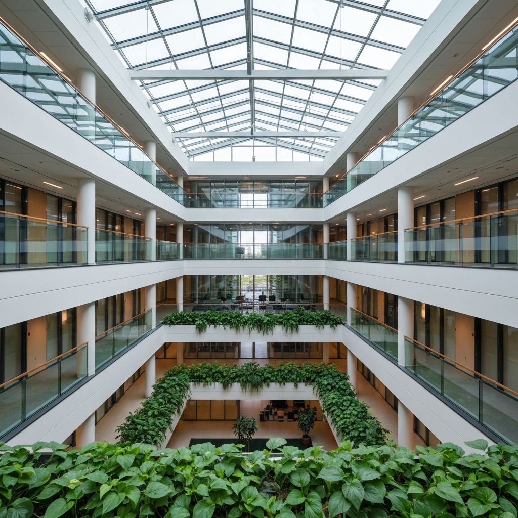 Modern corporate atrium